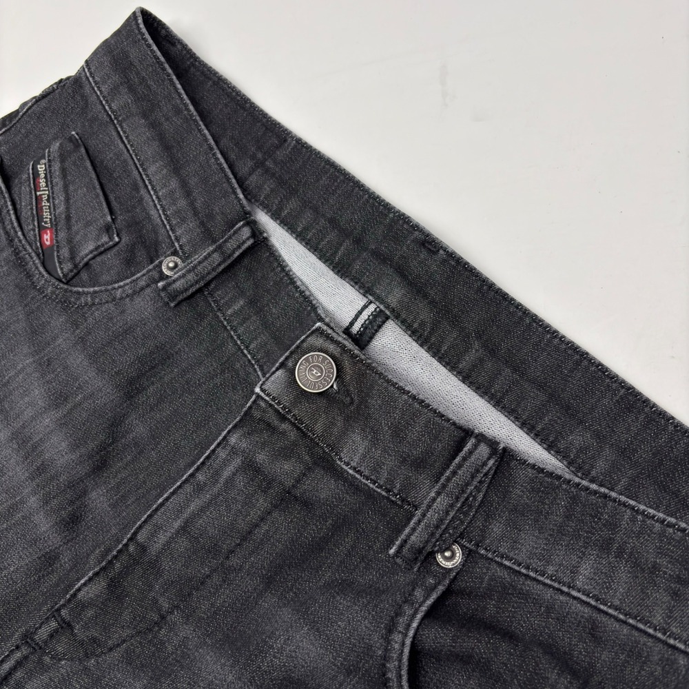 Diesel D-Strukt-Z-T Men's 34x31.5 Black Slim Taper Stretch Jeans 09D08